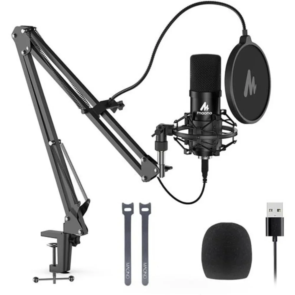 USB Microphone, MAONO 192KHZ/24Bit Plug & Play PC